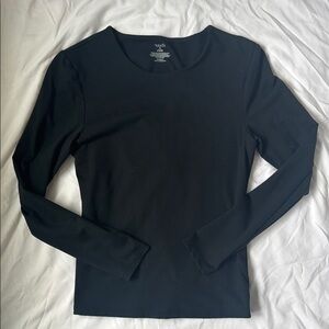 Nuuds Women's Seamless Black Long Sleeve Top